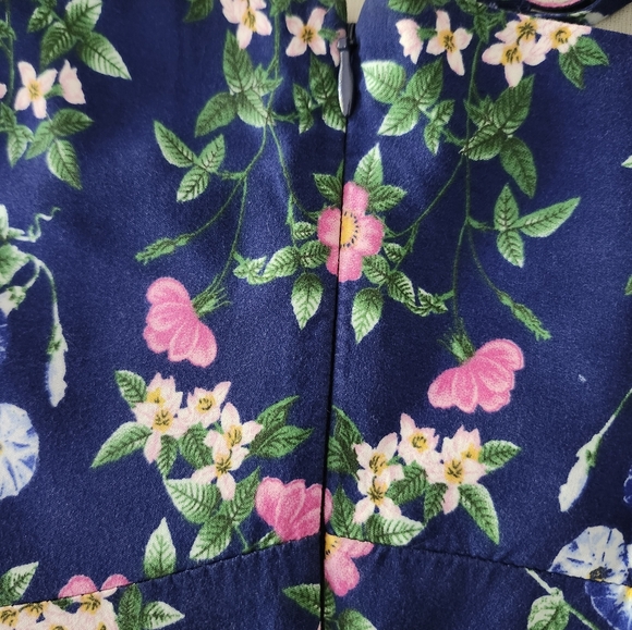Old Navy Blue Floral Print Spaghetti Straps Summer Mini Dress Sz SM Petite NWOT - Picture 3 of 7